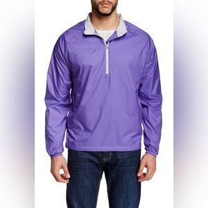 Peter Millar E4 Geneva Packable 1/4 Zip Purple Windbreaker Jacket Size Large NWT